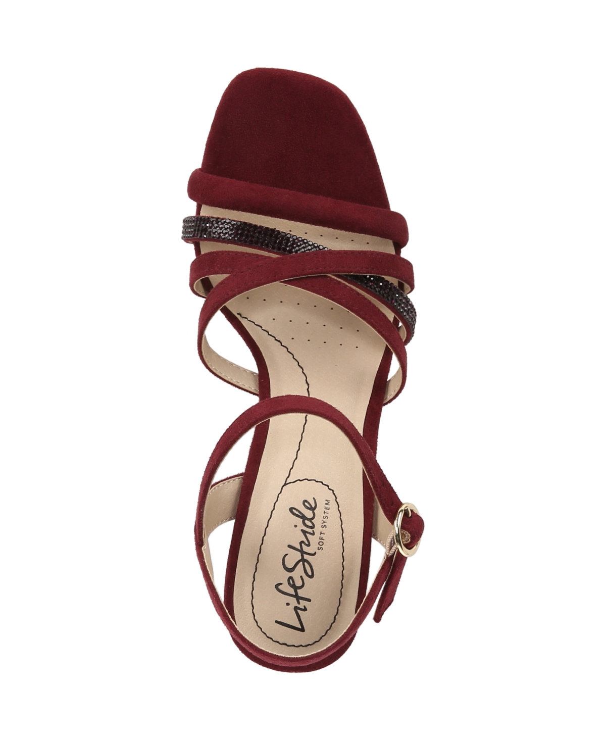 LifeStride Women's Belle Embellished Block Heel Dress Sandals