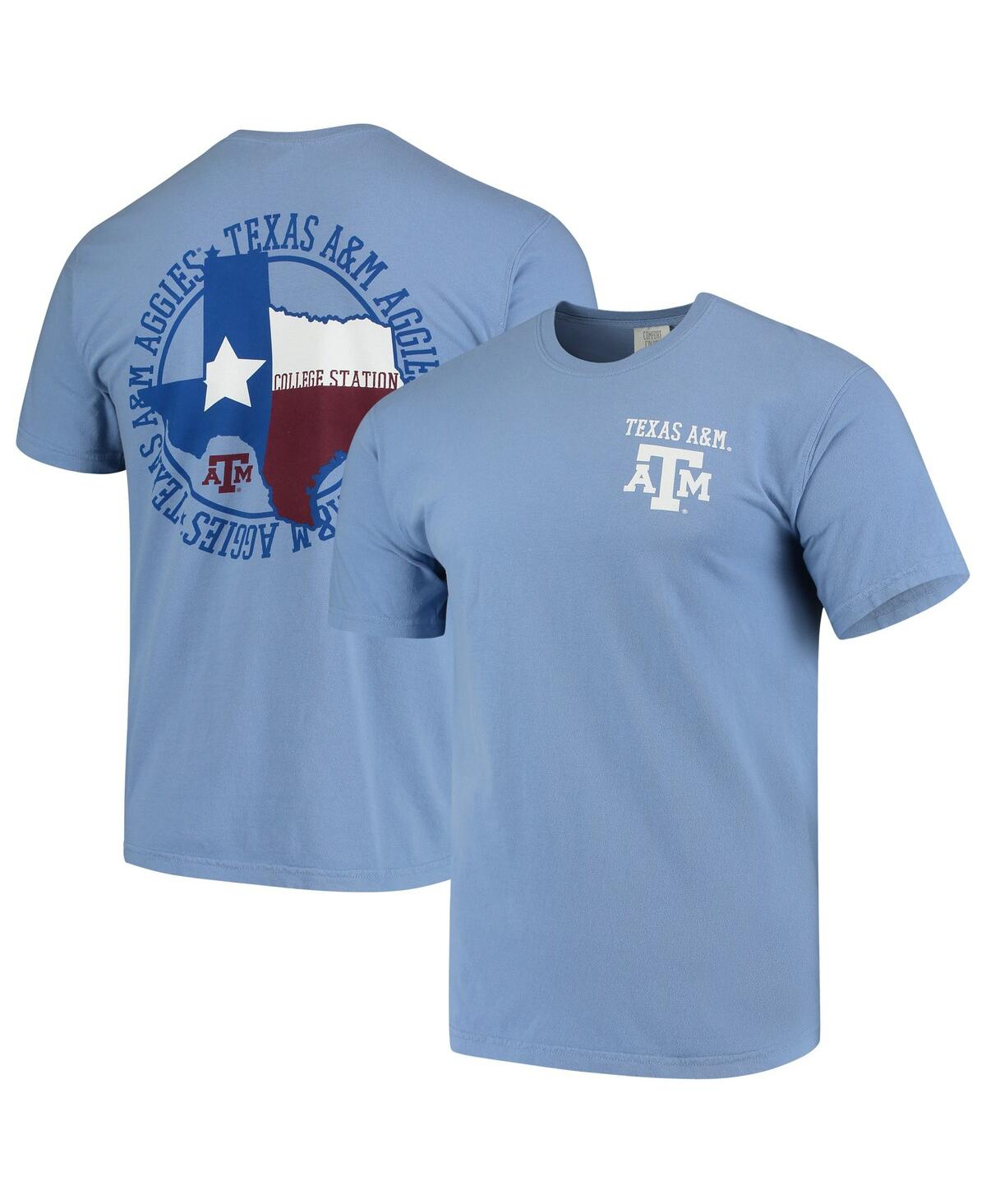 Image One Men's Blue Texas A&m Aggies Flag Local Comfort Color T-shirt
