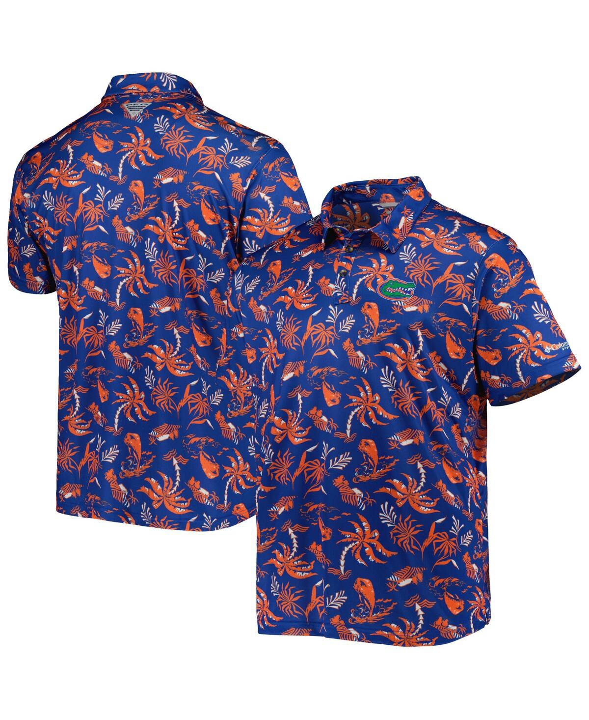 Shop Columbia Men's  Royal Florida Gators Super Terminal Tackle Omni-shade Polo Shirt
