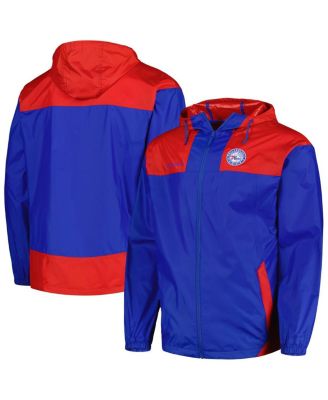 Men's Royal Philadelphia 76ers Big and Tall Flash Forward Challenger Omni-Shade Full-Zip Hoodie