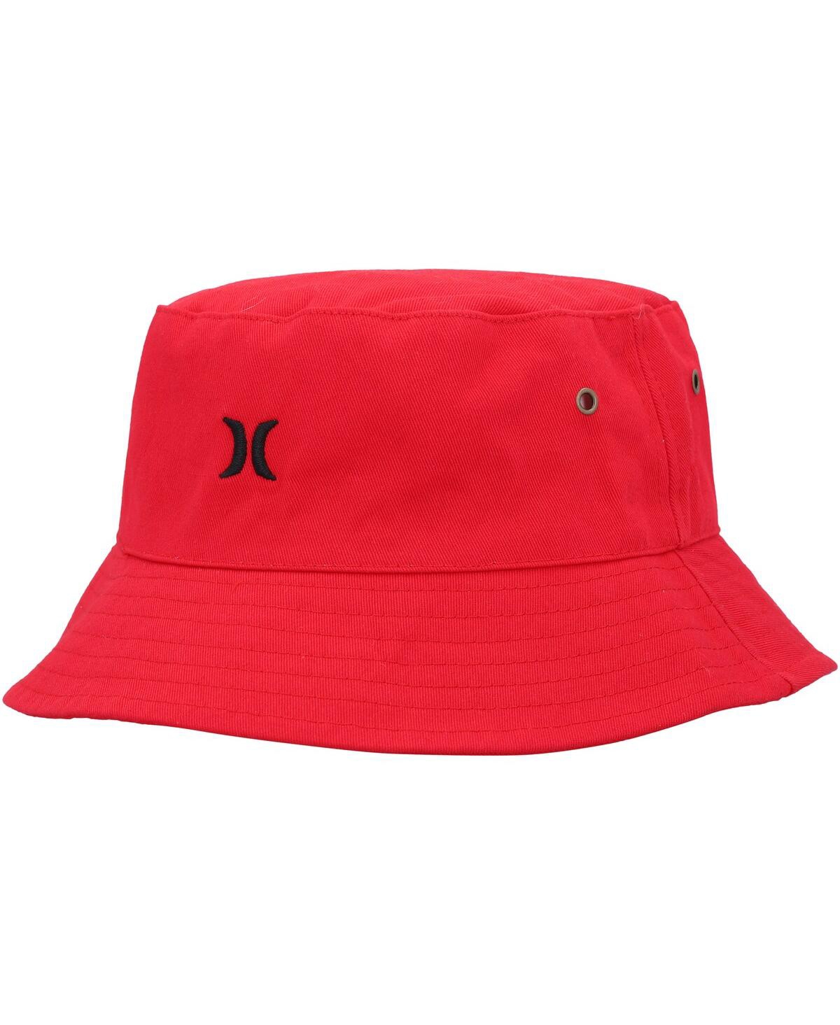 Shop Hurley Men's  Red Logo Bucket Hat