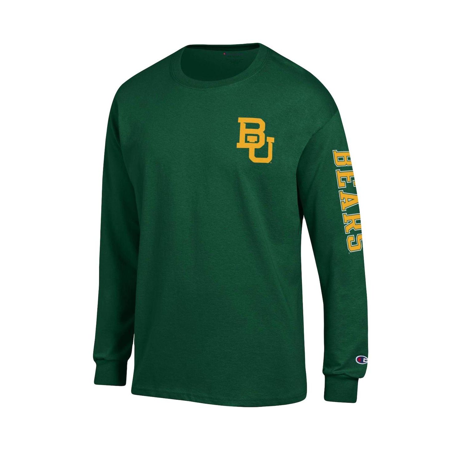 Men's Green Baylor Bears Team Stack Long Sleeve T-shirt