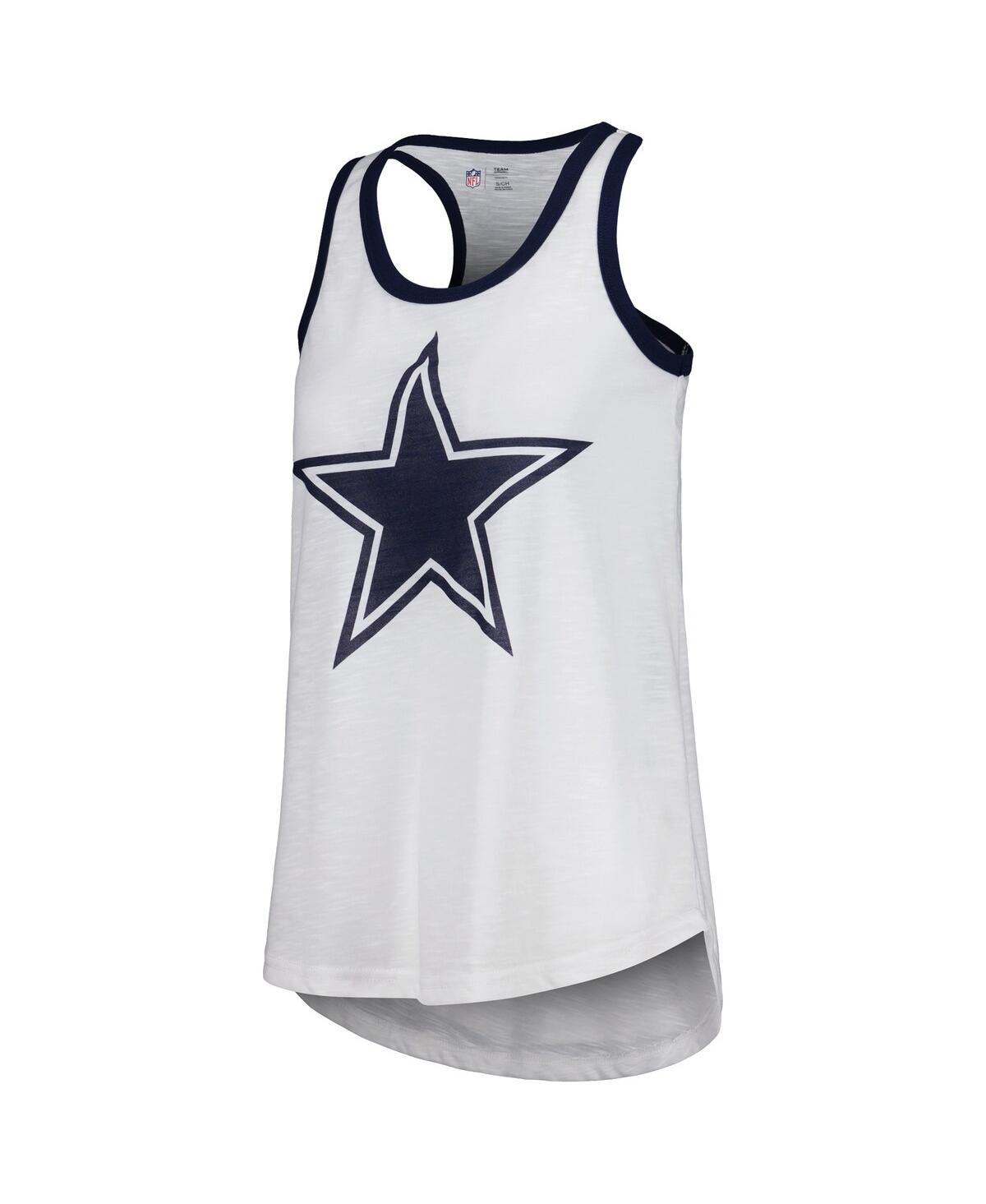 G-iii 4her By Carl Banks Women's  White Dallas Cowboys Tater Tank Top In White