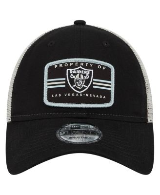 Men's Black Las Vegas Raiders Property Trucker 9TWENTY Snapback Hat