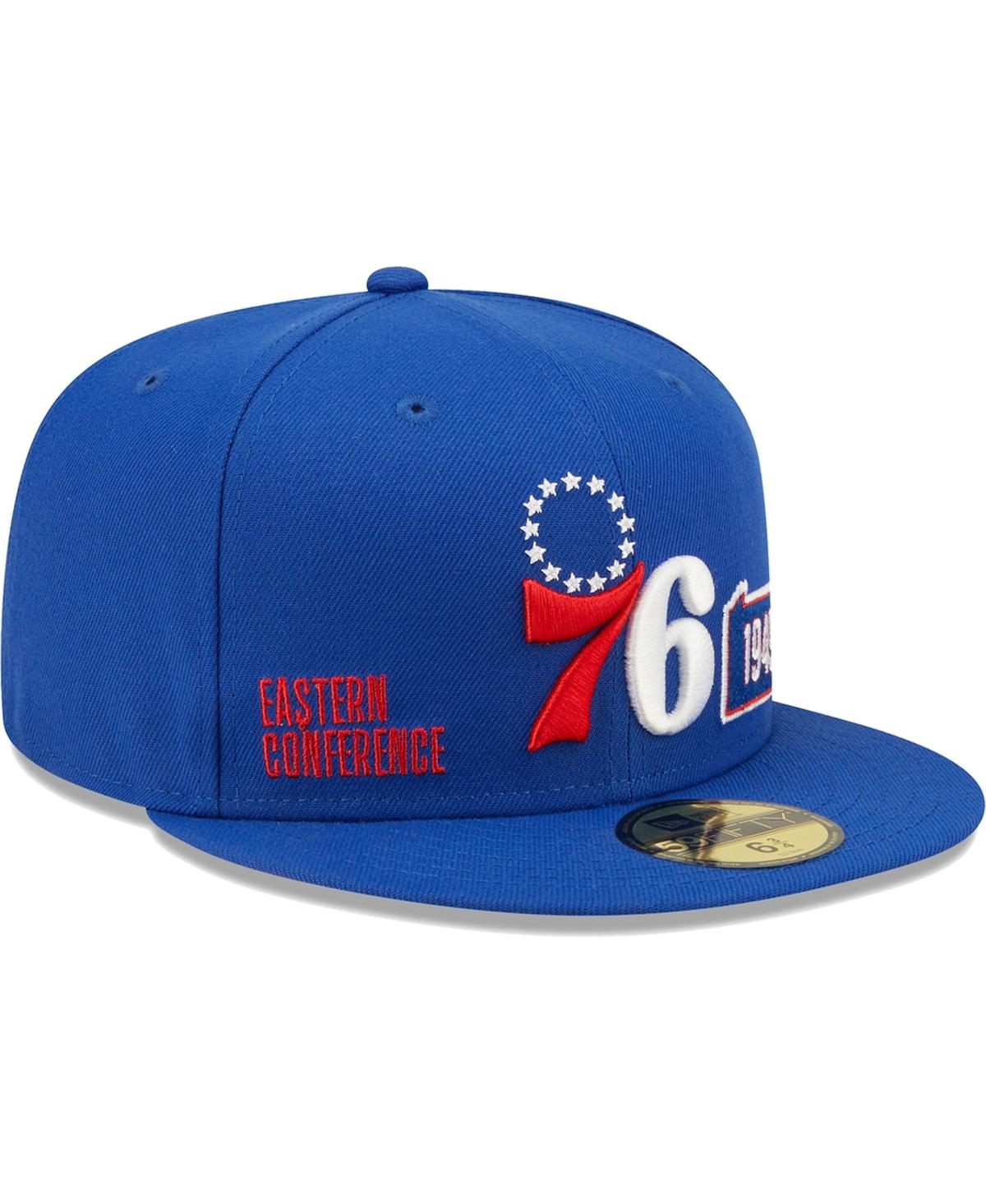 New Era Men's  Royal Philadelphia 76ers Fall 22 Identity 59fifty Fitted Hat In Royal