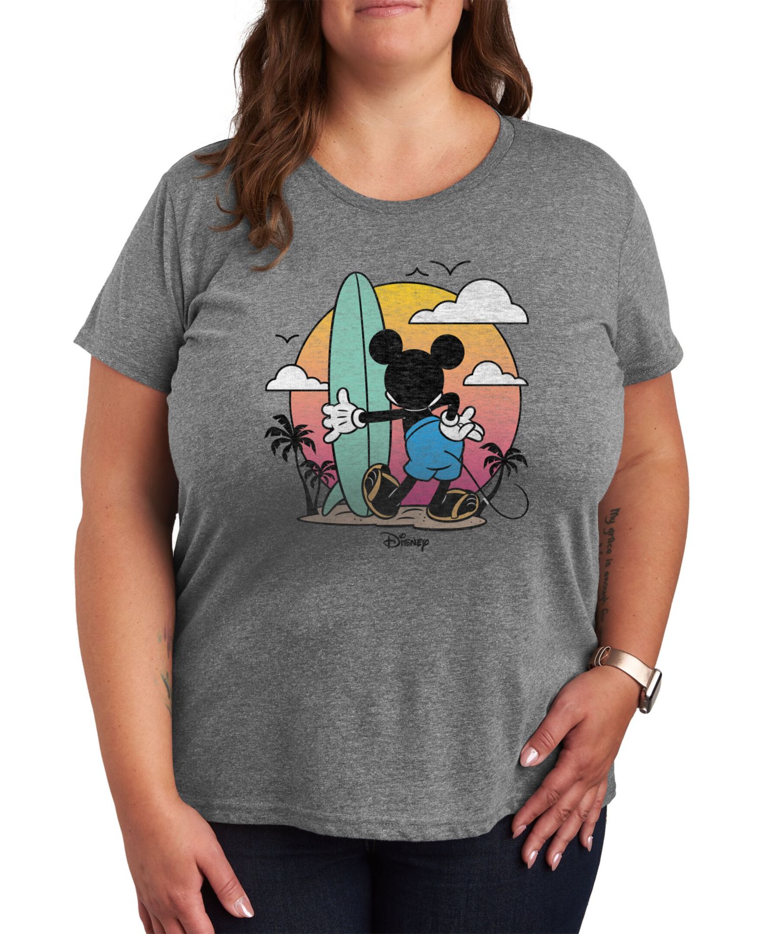 Trendy Plus Size Mickey Mouse Graphic T-shirt