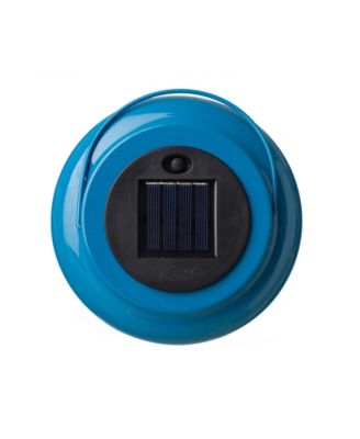 8.75" H Metal Cutout Solar Powered Outdoor Hanging Lantern with Edison Bulb, Set of 2