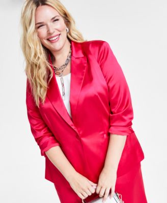 International Concepts Plus Size Satin Blazer, Created for