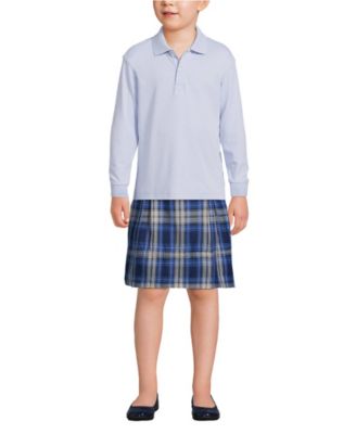 Girls Long Sleeve Interlock Polo Shirt