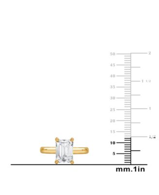 Certified Lab Grown Diamond Emerald-Cut Solitaire Engagement Ring (4 ct. t.w.) in 14k White, Yellow or Rose Gold