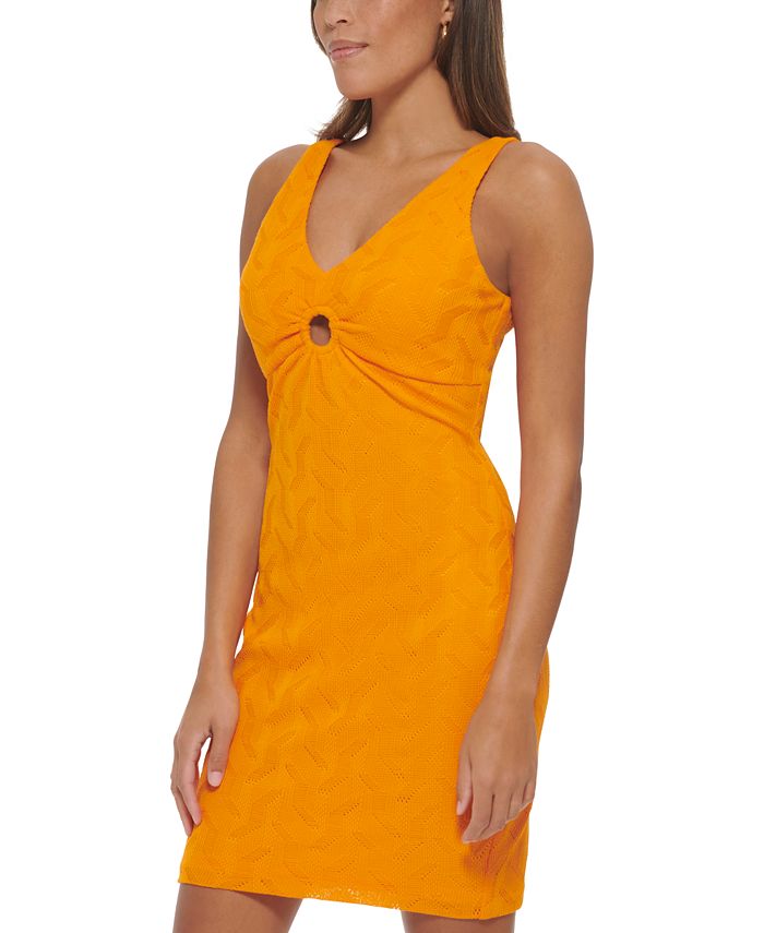 GUESS Women's KeyholeFront Sleeveless Knit Dress Macy's