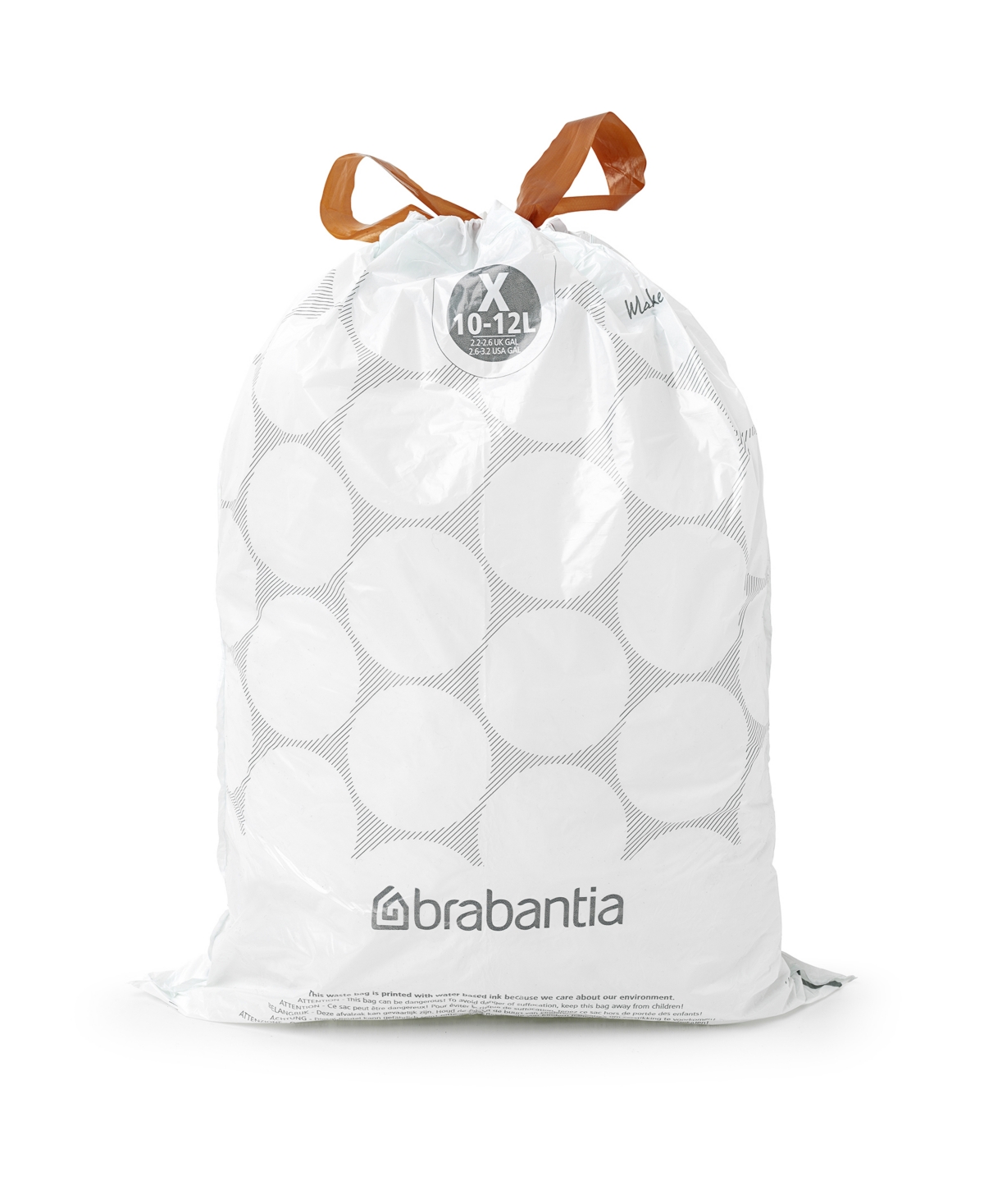 Shop Brabantia Perfectfit Trash Bags, Code X, 2.6-3.2 Gallon, 10-12 Liter, 200 Trash Bags In White