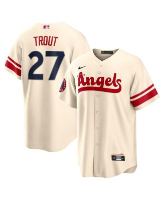  Custom Mens Trout 2022 City Connect Player Baseball Jersey  Cream S : Clothing, Shoes & Jewelry