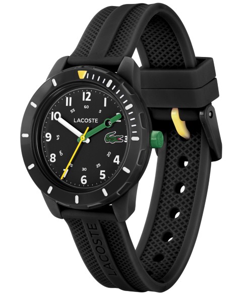 Часы Lacoste Mini Tennis на чёрном силиконовом ремешке 34 мм