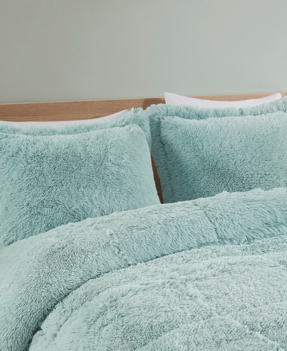 Intelligent Design Malea Shaggy Faux-fur 2-pc. Comforter Set, Twin/twin Xl In Aqua