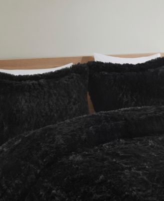 Malea Shaggy Faux-Fur 3-Pc. Comforter Set, Full/Queen