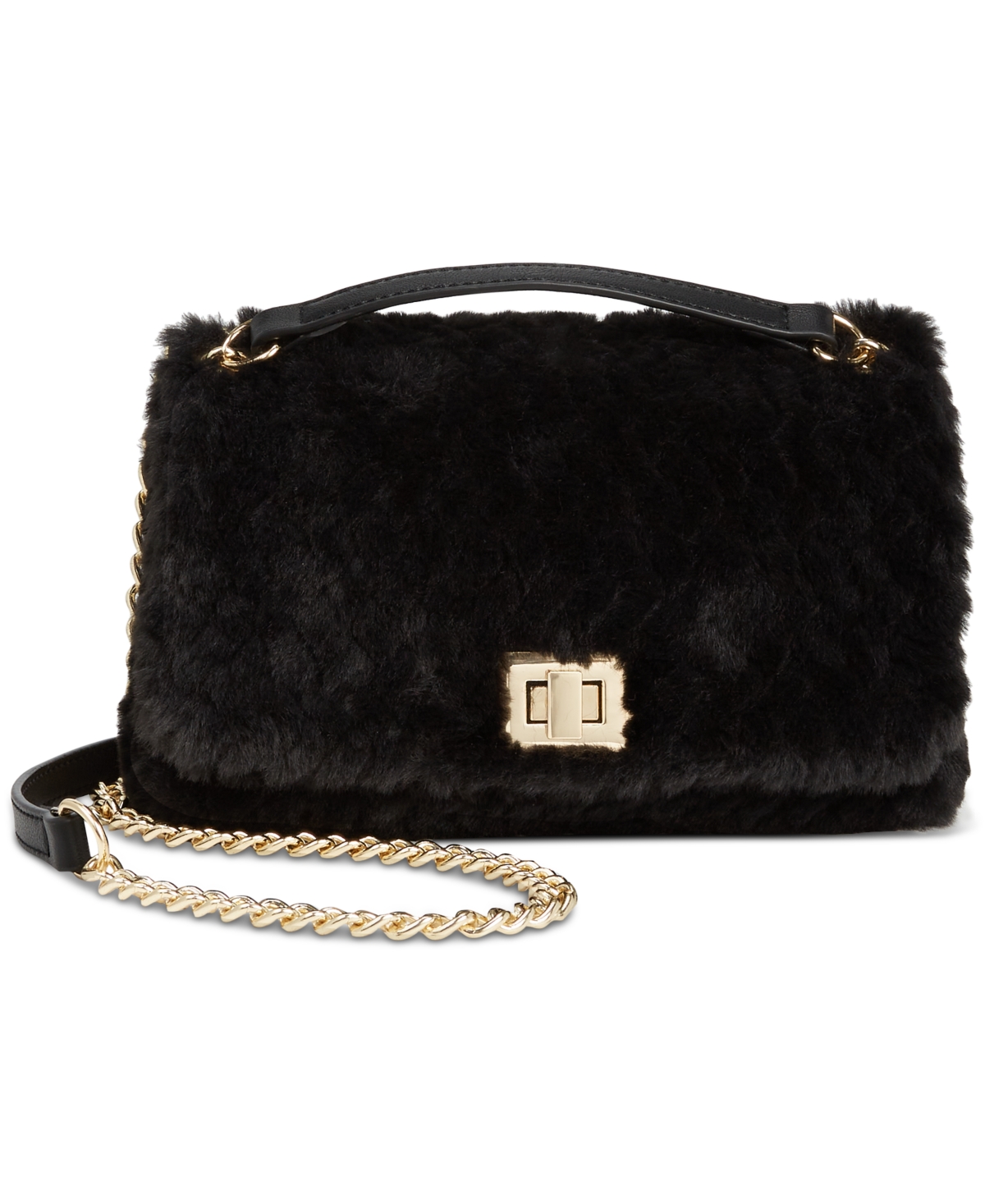 Inc International Concepts Small Faux Fur Soft Ajae, Created For Macy's In Black Fur