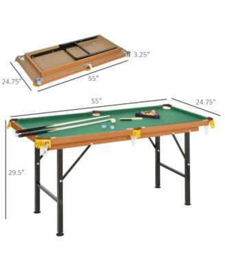 4.5ft Mini Table Top Pool Table Game Billiard Board Play with Balls Set