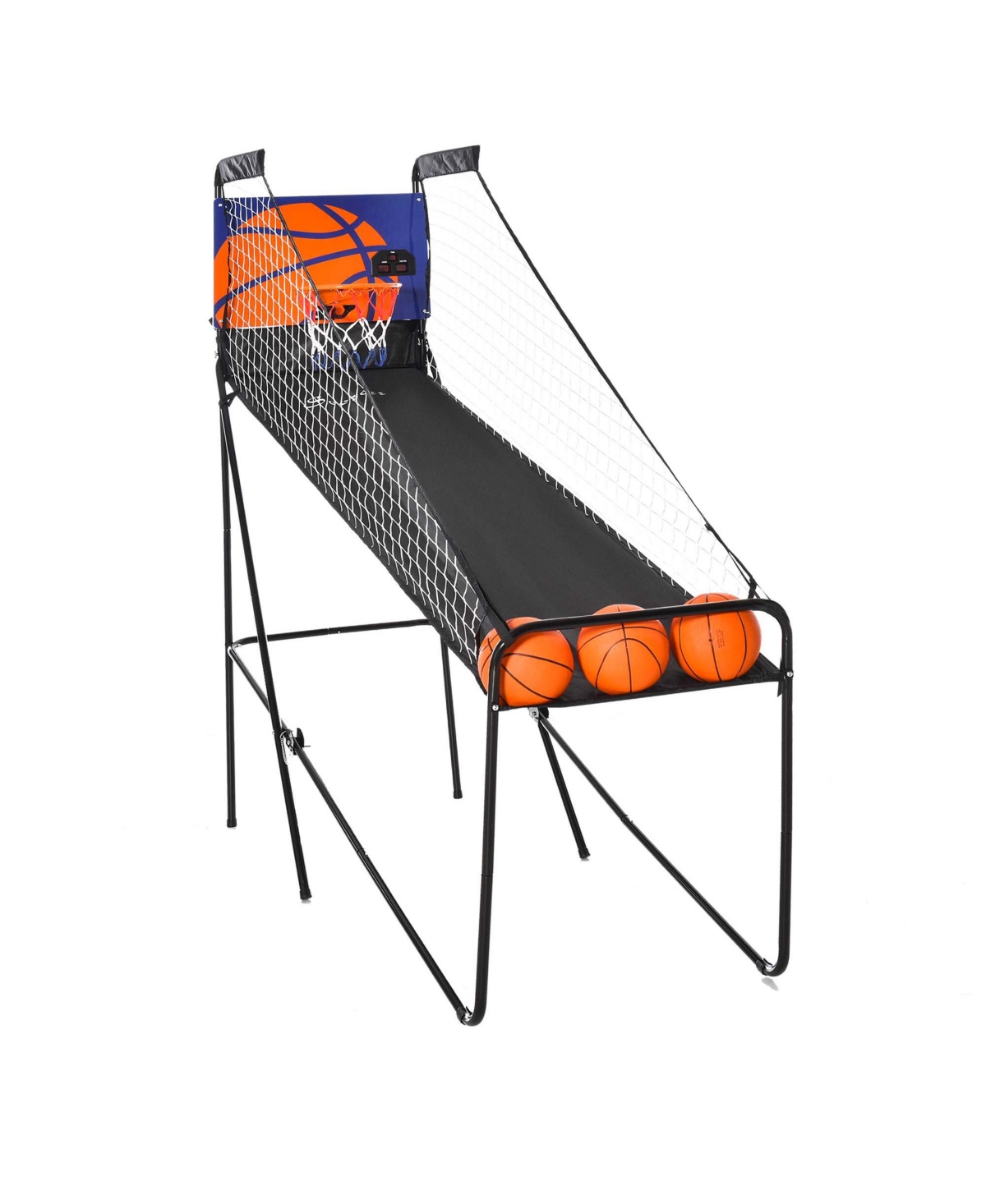 Basketball Hoop Arcade Game with Electronic Score Board for 1 to 2 Players - Black