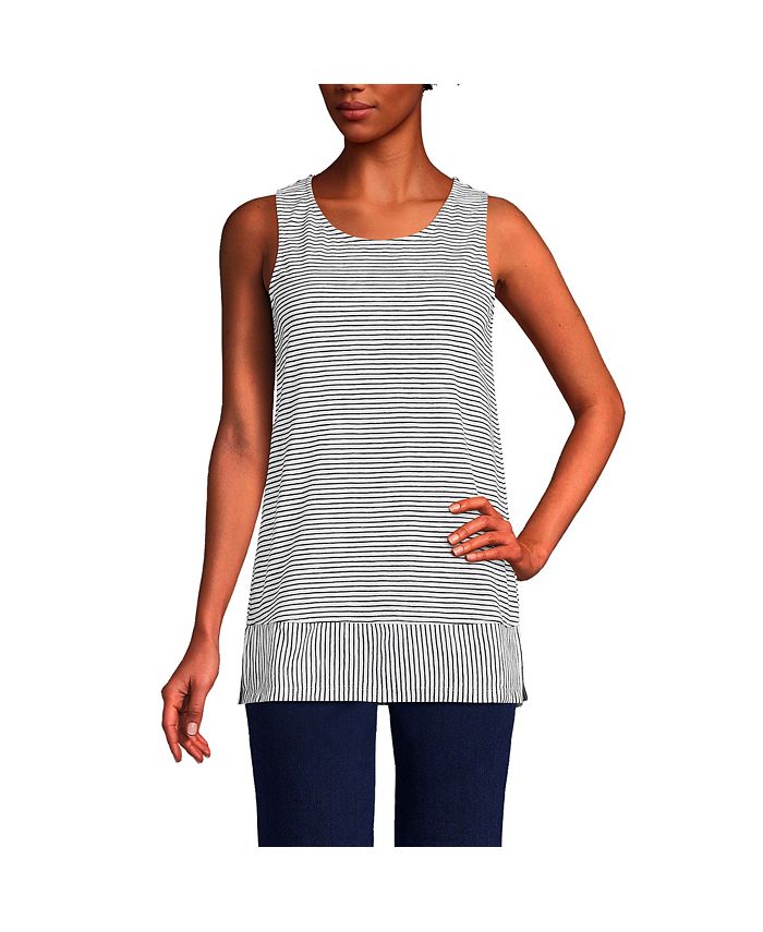 Lands' End Women's Slub Jersey Swing Tunic Tank Macy's