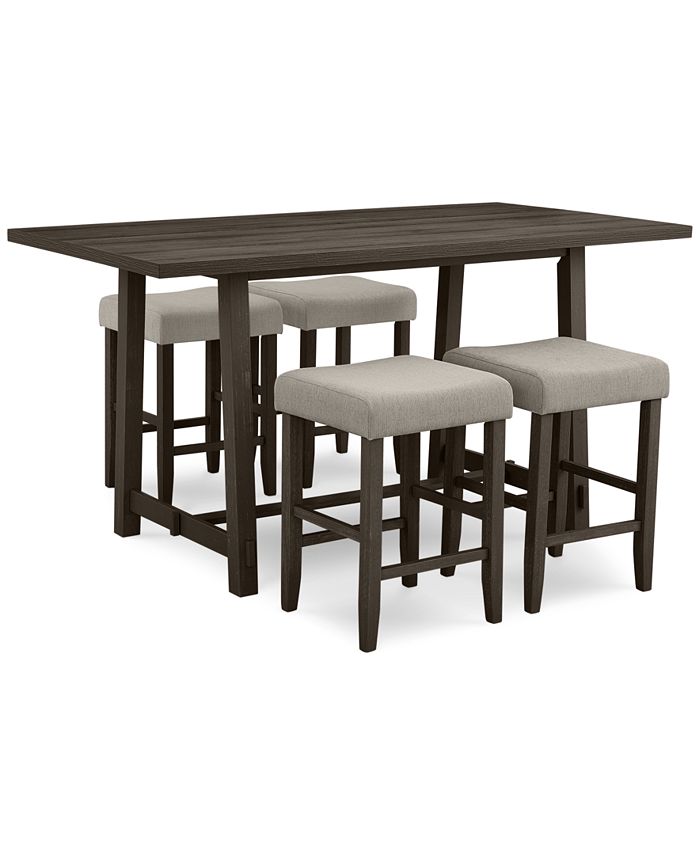Macy's Max Meadows Laminate 5Pc. Dining Set (Rectangular Counter