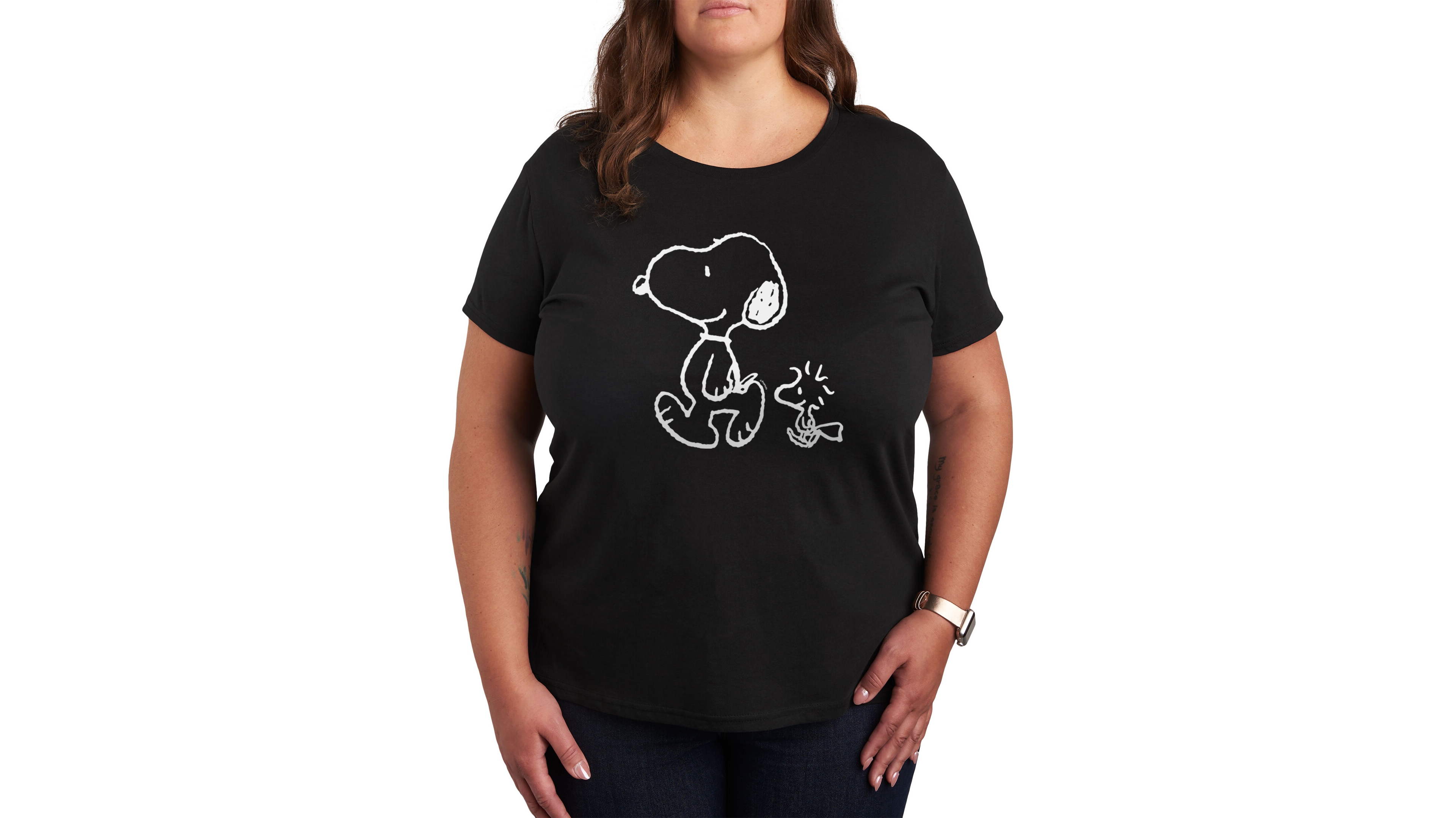 Hybrid Apparel Trendy Plus Snoopy Graphic T-shirt