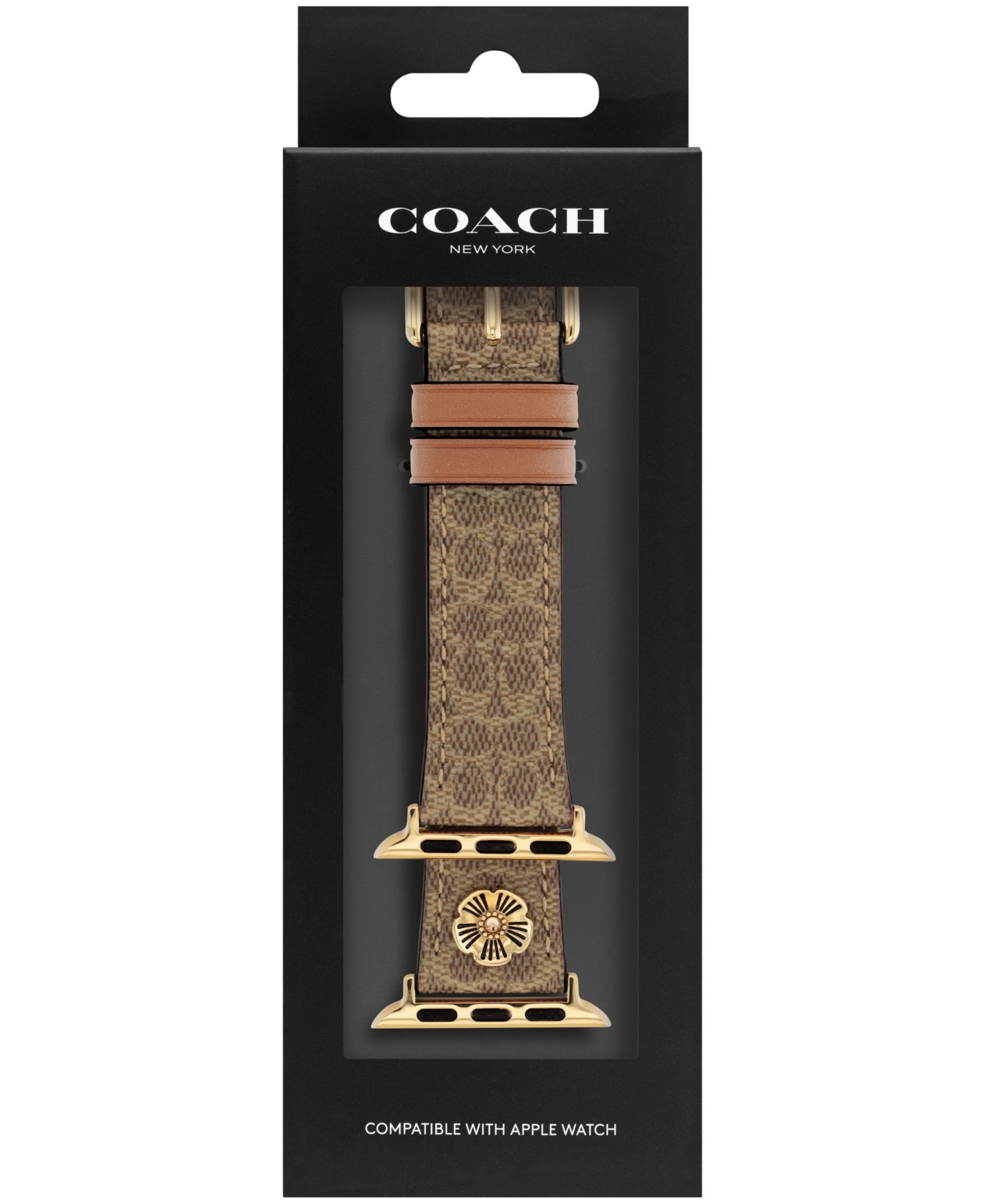 Женский ремешок для часов COACH Tan Signature C Canvas Strap for 38mm, 40 mm, 41mm Apple Watch — фото 2