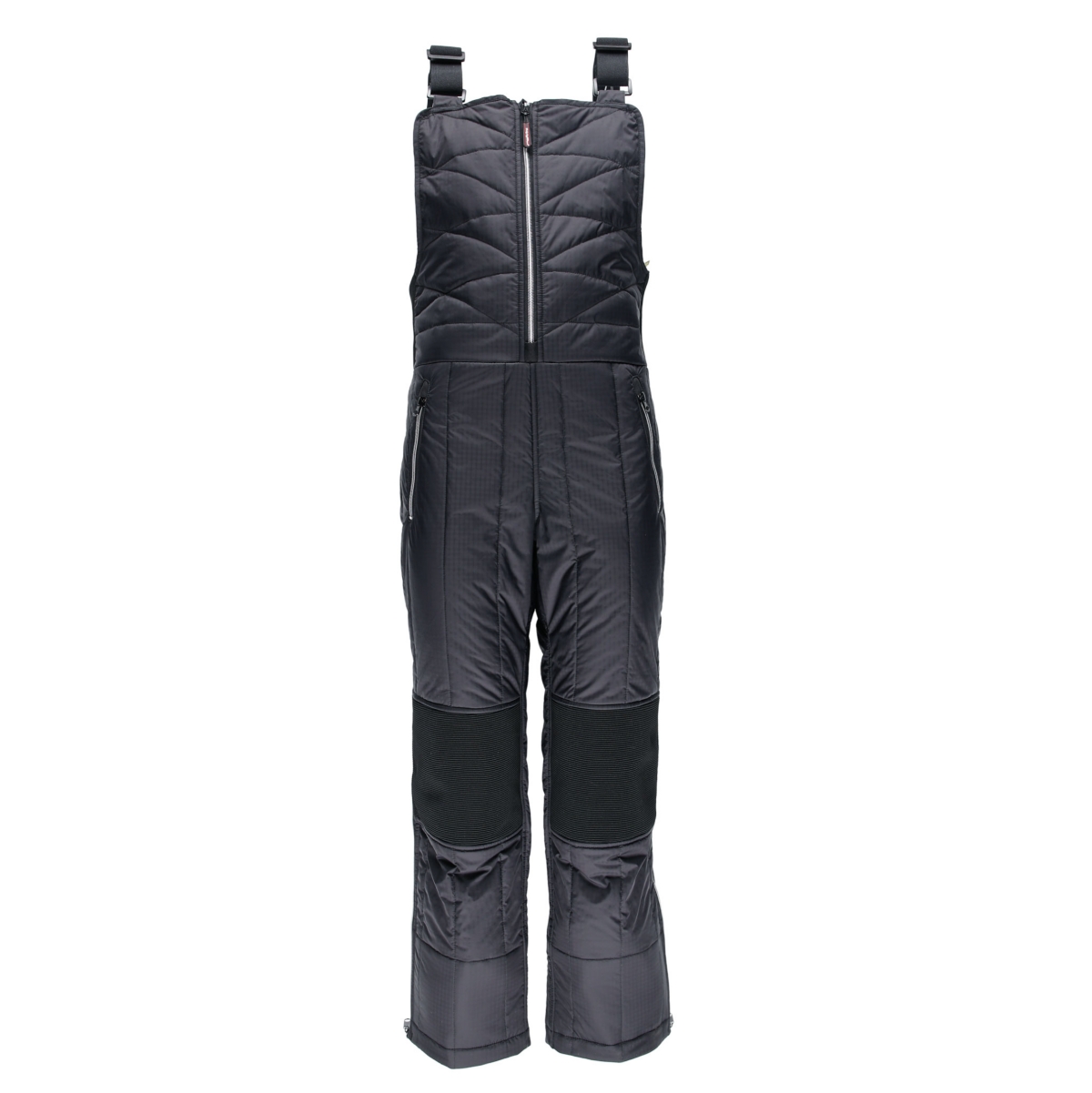 Women's Diamond Quilted Insulated Bib Overalls with Performance-Flex - Black