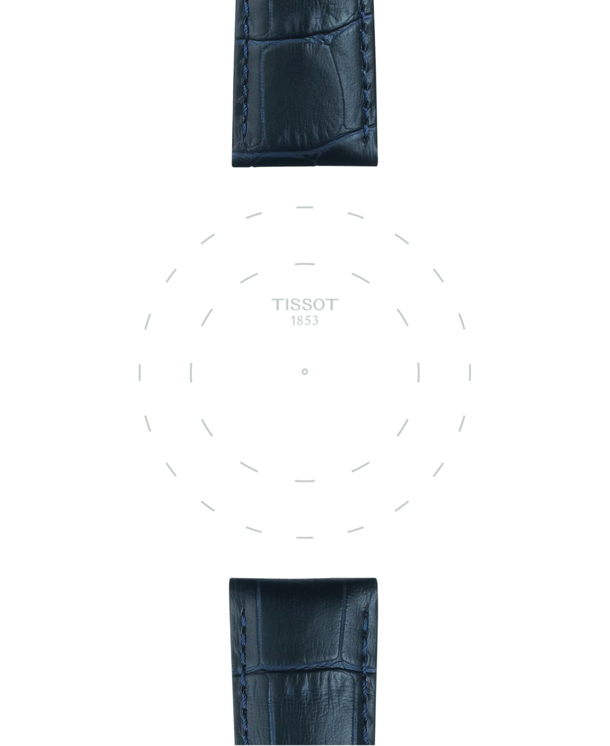 Shop Tissot Official Interchangeable Blue Leather Watch Strap