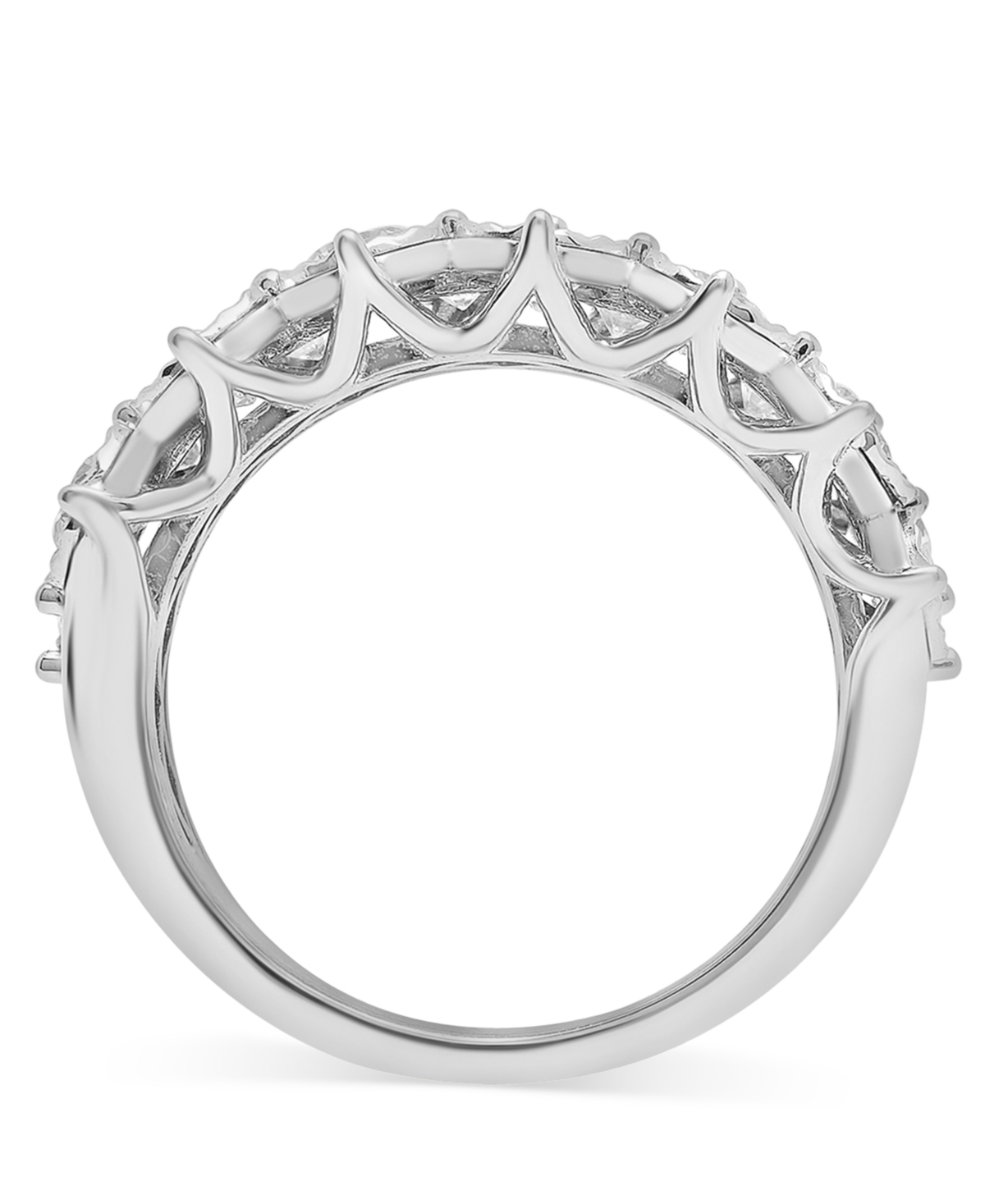 Diamond Double Row Miracle Plate Band (2 ct. t.w.) in 14k- White Gold