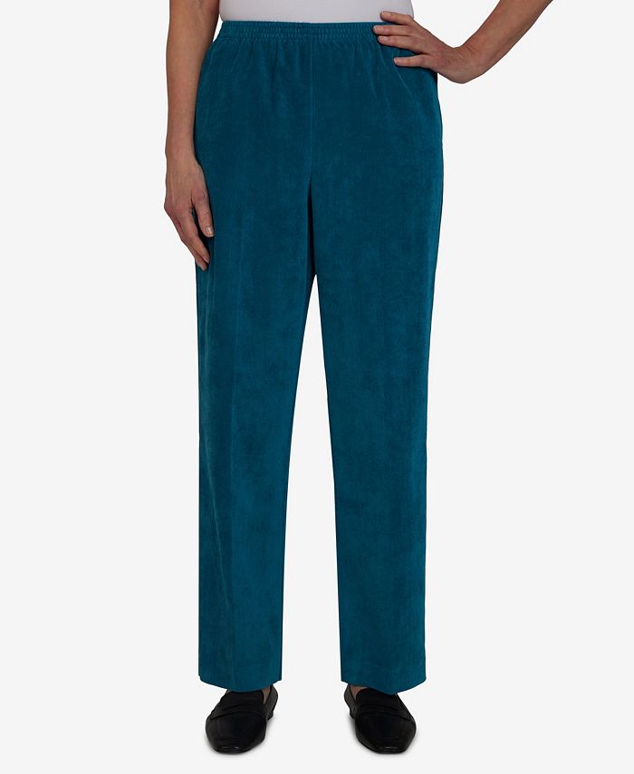 Alfred Dunner Classics Corduroy Straight Leg Pants in Petite
