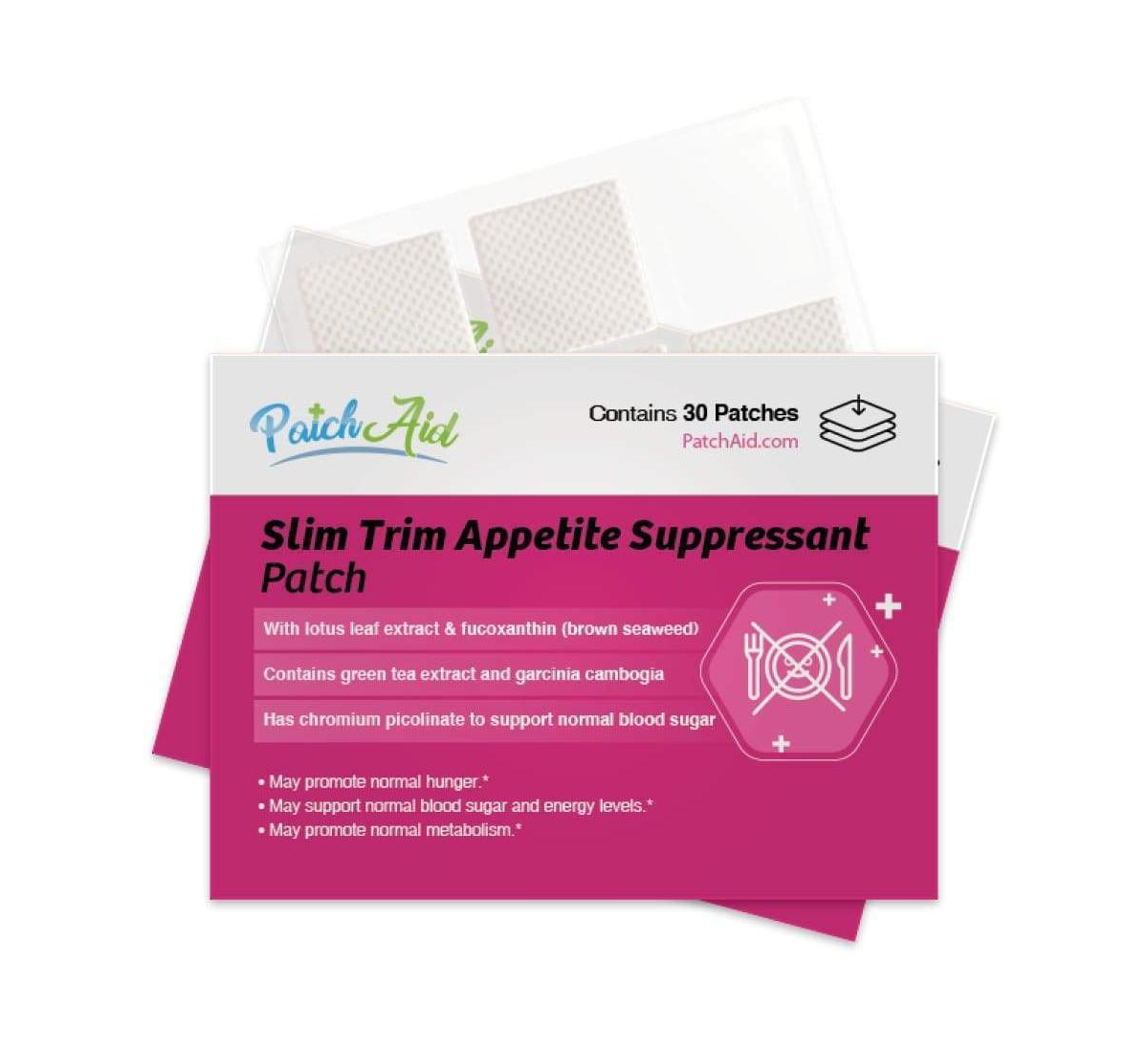 Slim Trim Appetite Suppressant Patch by PatchAid (30-Day Supply) - White