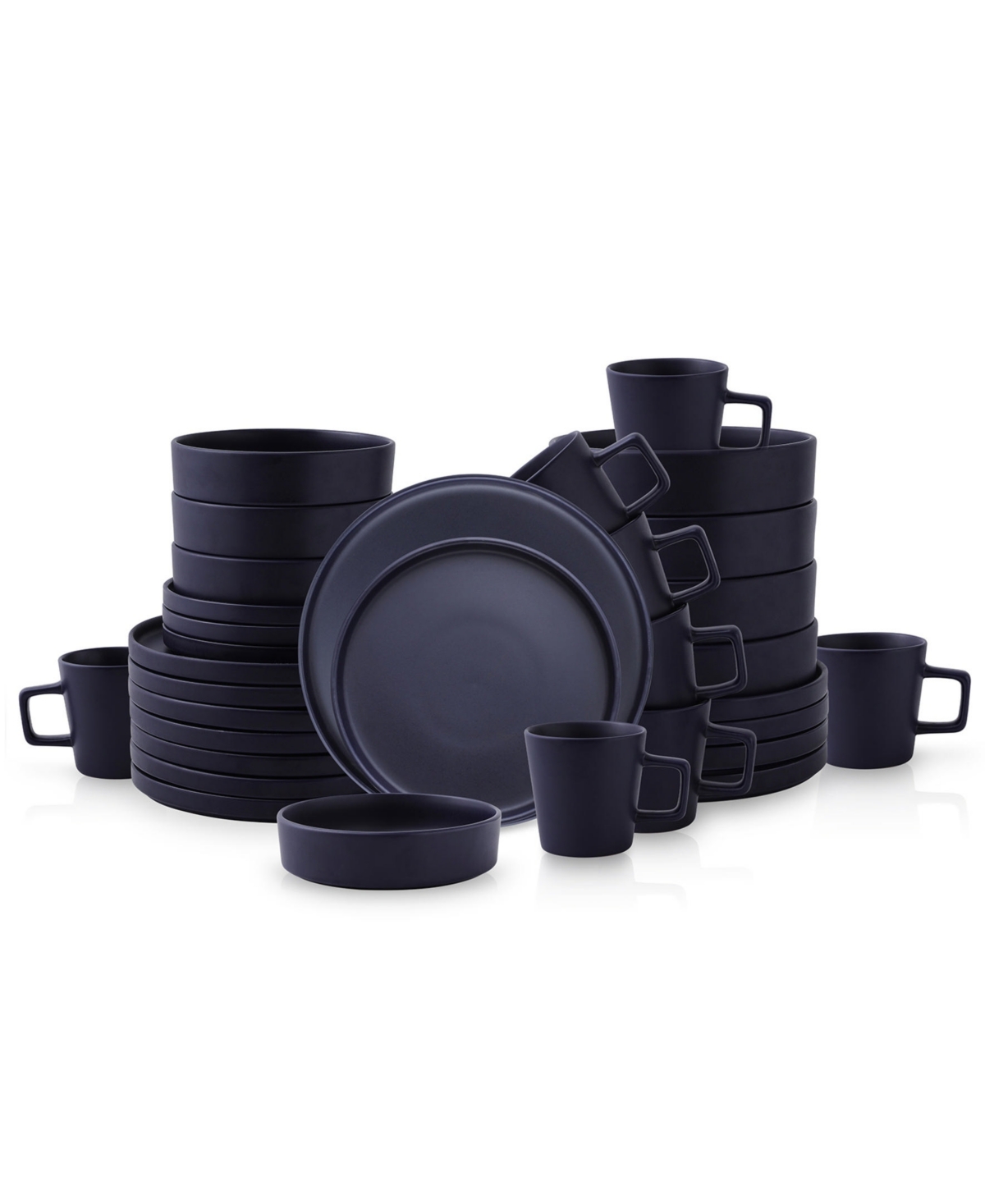 Stone Lain Cleo 32 Pc. Dinnerware Set, Service For 8 In Dark Blue