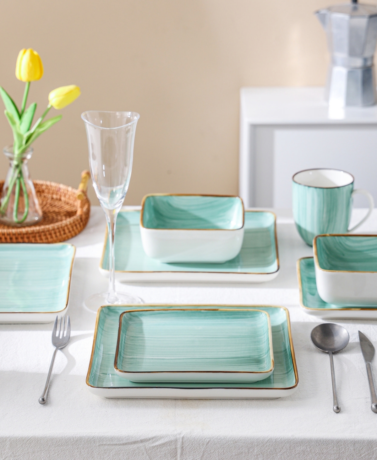 Stone Lain Esmeralda Pc. Dinnerware Set, Service for 8