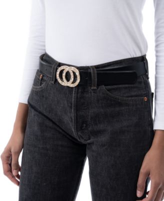 Double-Circle Rhinestone Belt, Created for Macy's