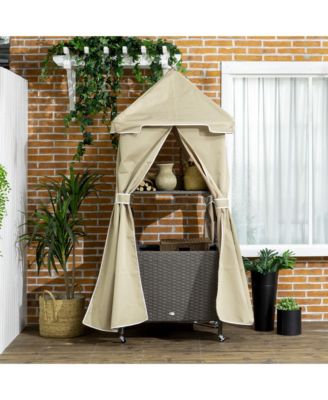 Outdoor Towel Rack for Pool, Cove Pool Caddy,