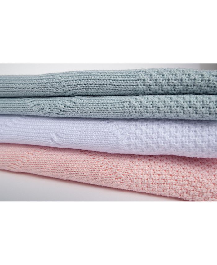 Cuclie Classic Knit Receiving Blanket, Infant Unisex, White Macy's
