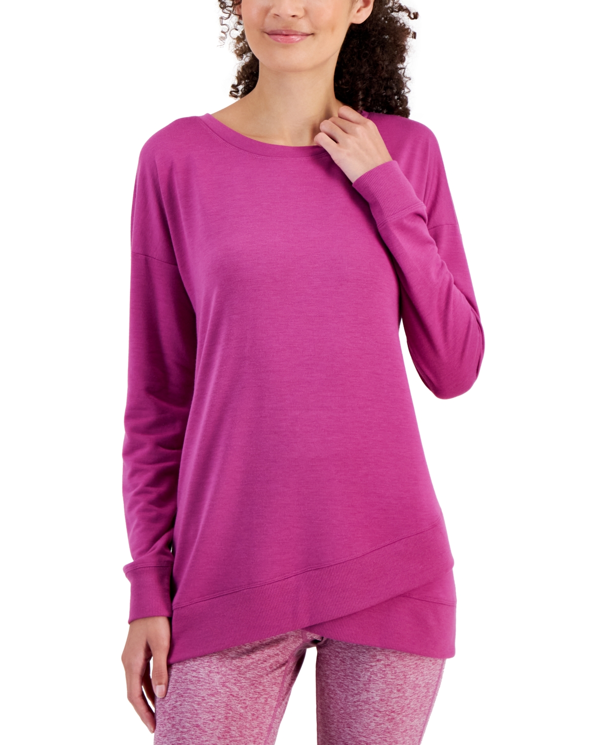 Id Ideology Women s French Terry Tulip Hem Sweatshirt Created for