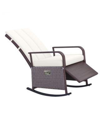 Outsunny PE Rat Rocking Recliner with Footrest, - Macy's