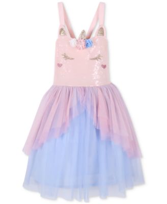 Pink & violet unicorn dress hotsell