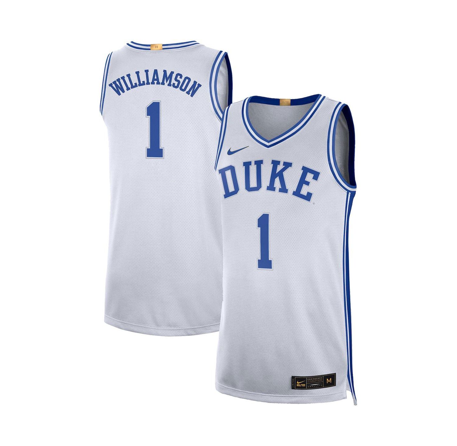 Men's Zion Williamson White Duke Blue Devils Limited Basketball Jersey