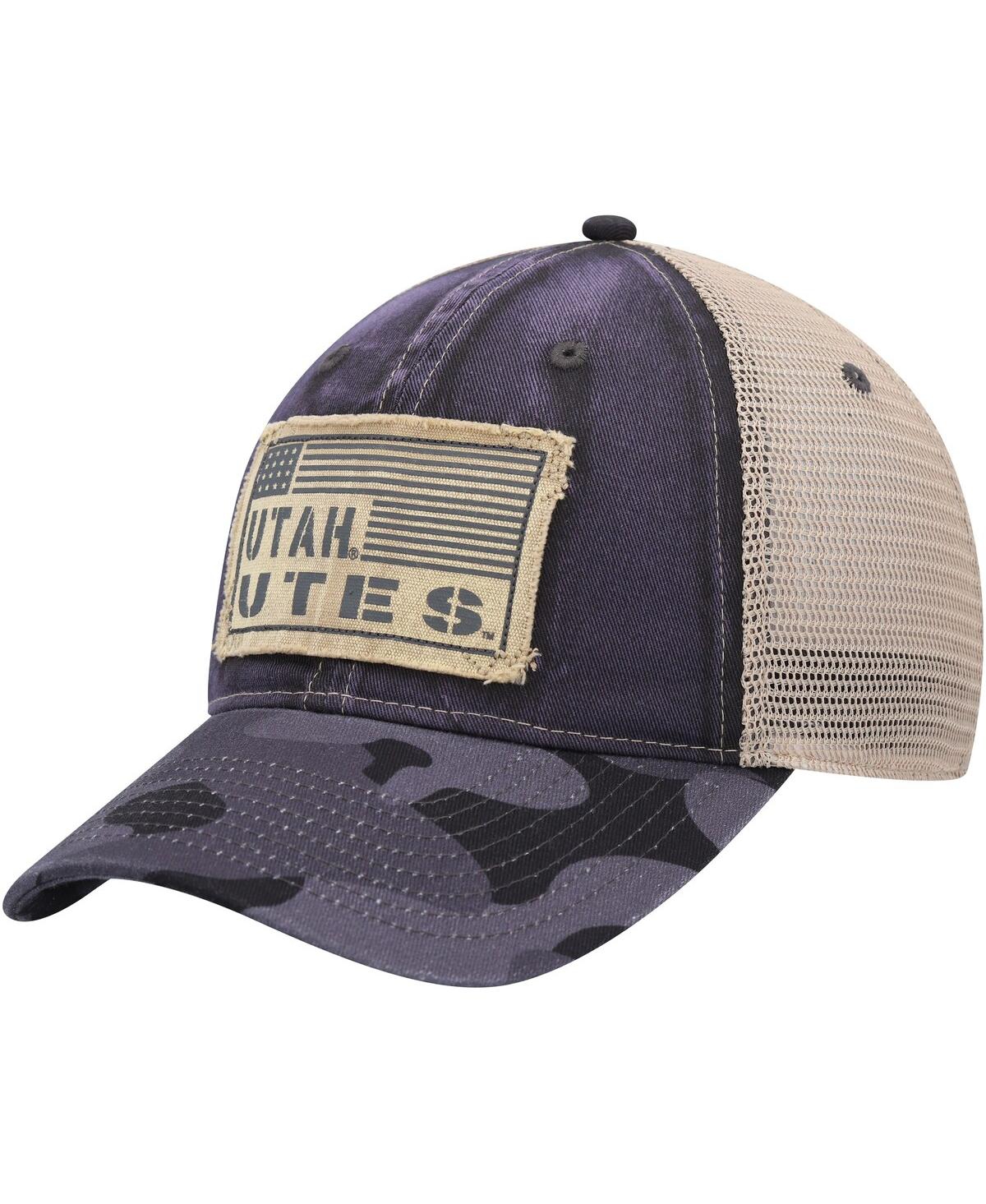 Men's Colosseum Charcoal Utah Utes Oht Military-Inspired Appreciation United Trucker Snapback Hat - Charcoal