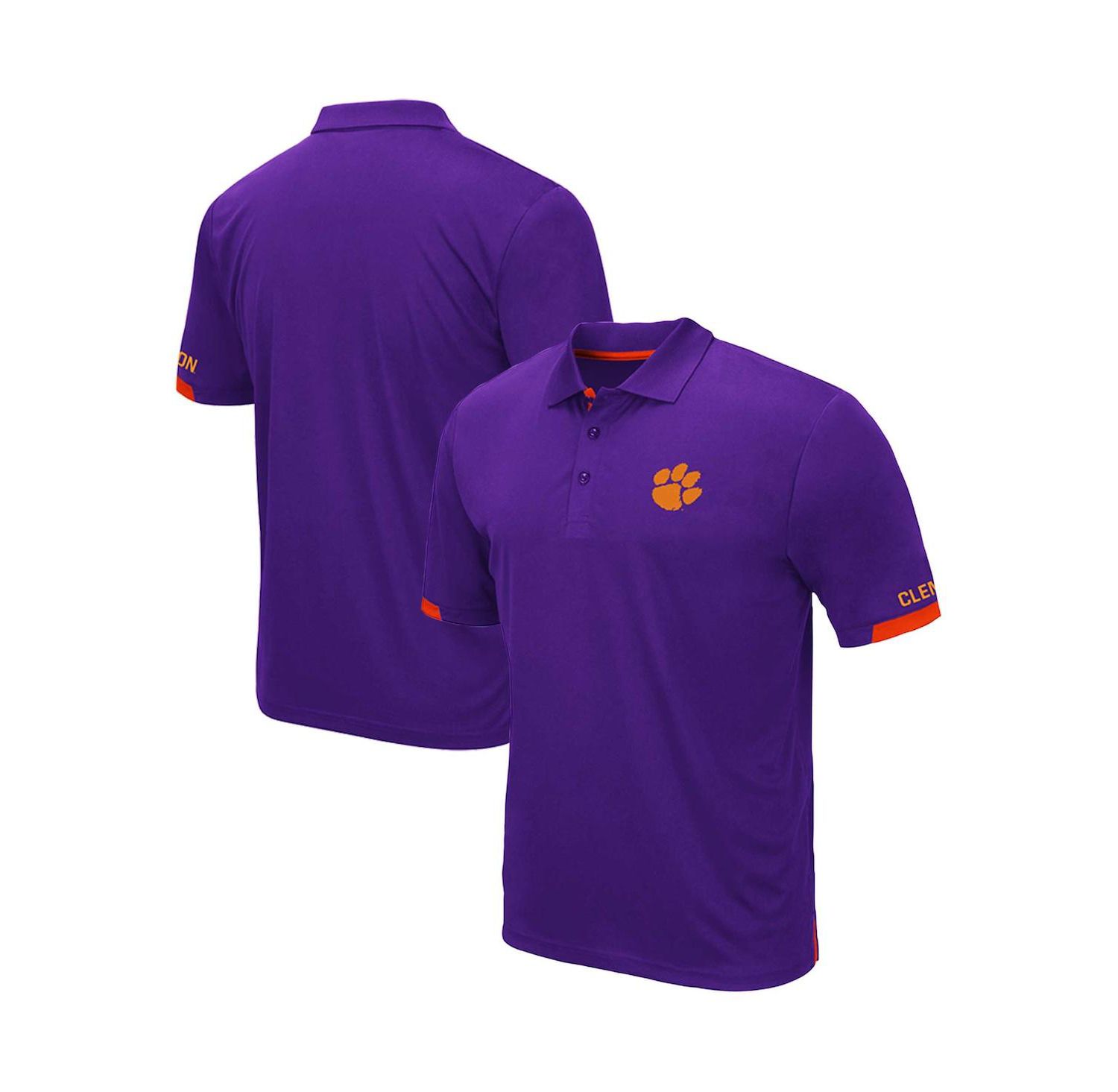 Men's Purple Clemson Tigers Big and Tall Santry Polo Shirt