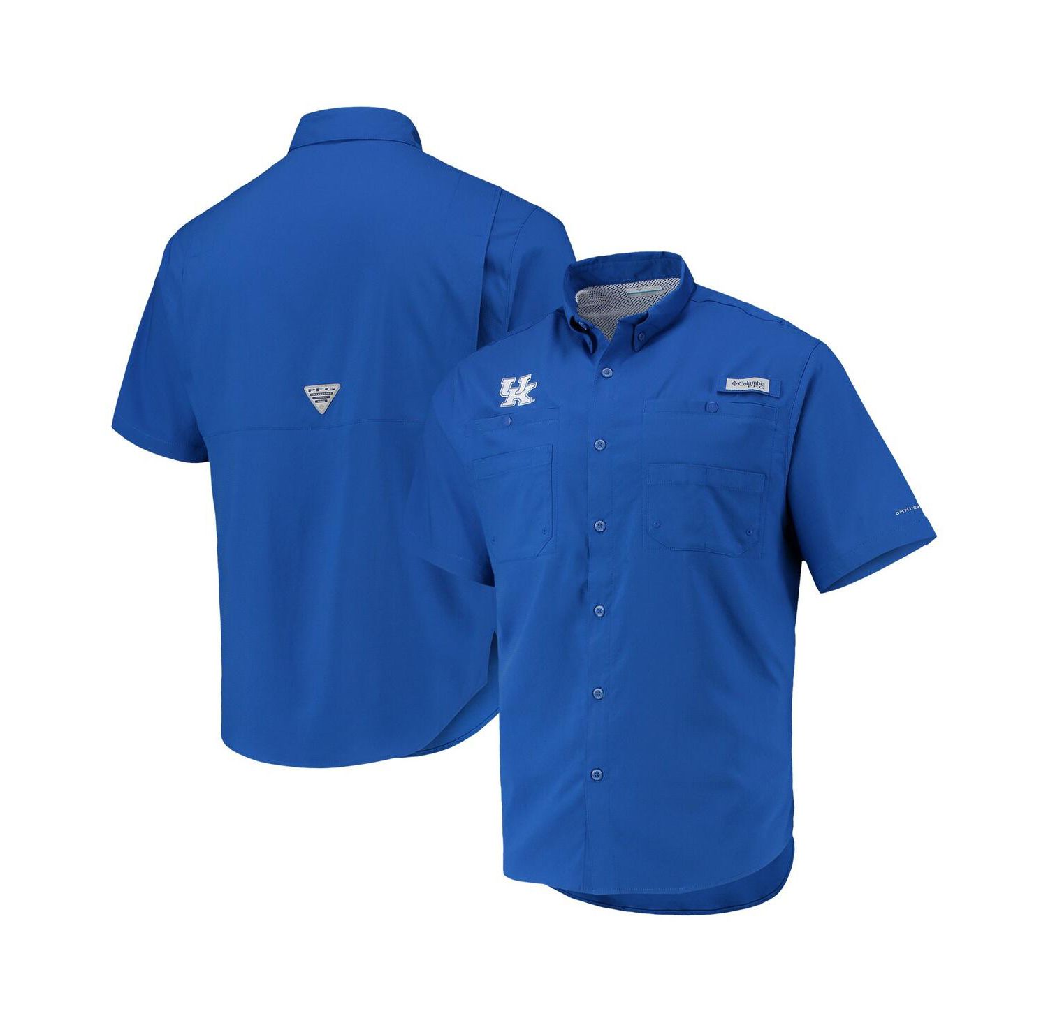 Men's Royal Kentucky Wildcats Tamiami Omni-Shade Button-Down Shirt
