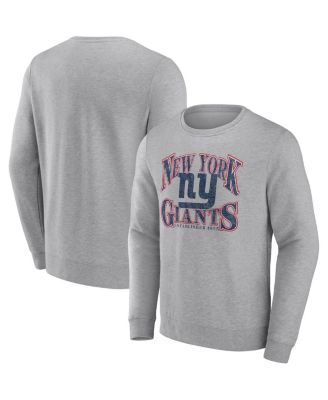 Men's Heathered Charcoal New York Giants Playability Pullover Sweatshirt