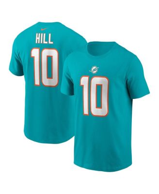 Nike Men's Tyreek Hill Aqua Miami Dolphins Player Name And Number T ...