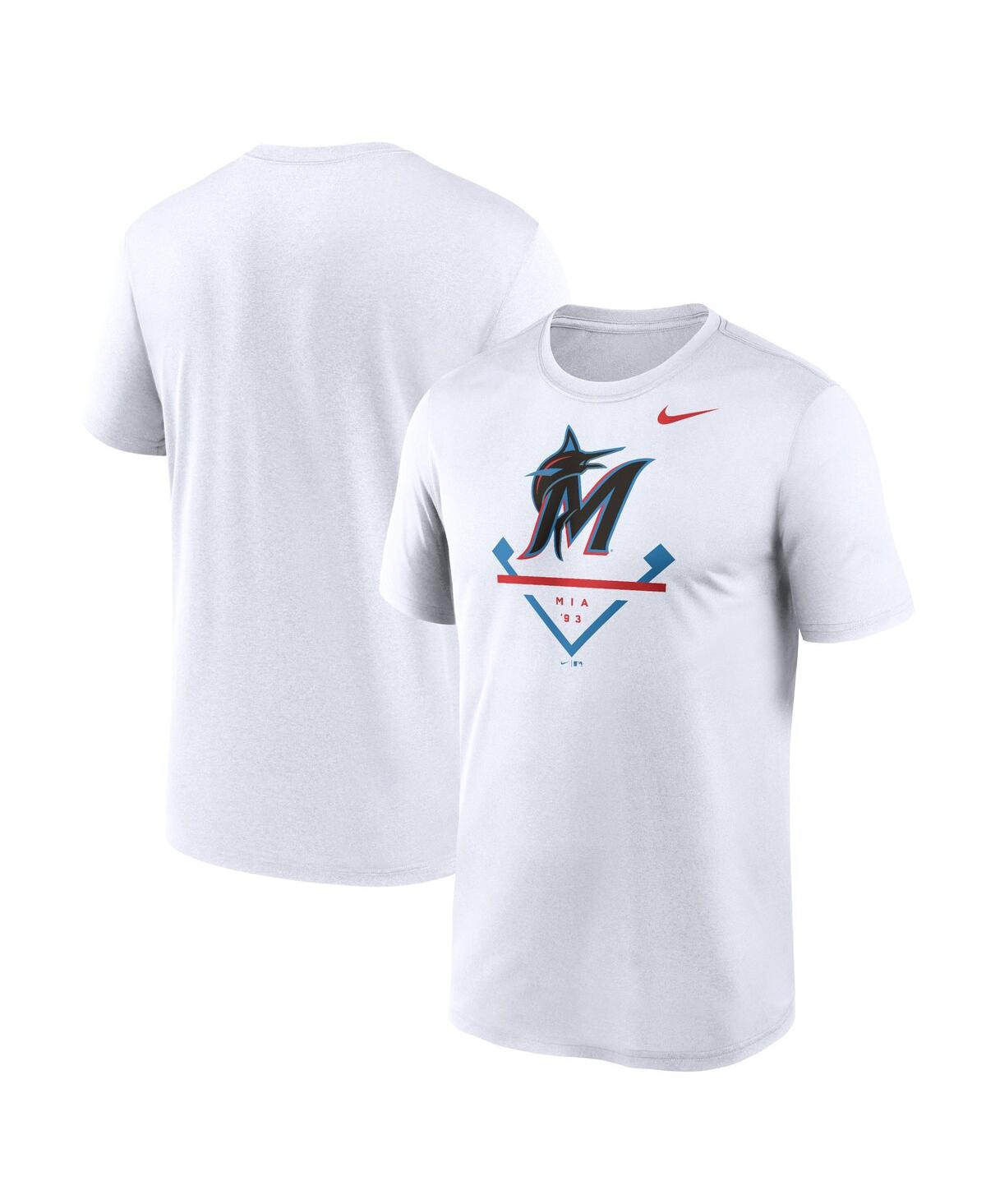 Men's NikeMiami Marlins Big and Tall Icon Legend Performance T-shirt - White