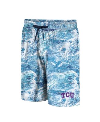 Men's Blue TCU Horned Frogs Realtree Aspect Ohana Swim Shorts