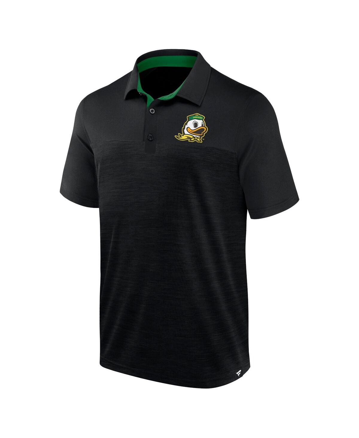 Men's FanaticsOregon Ducks Classic Homefield Polo Shirt - Heather Black