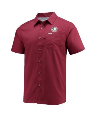 Men's PFG Garnet Florida State Seminoles Slack Tide Camp Button-Up Shirt